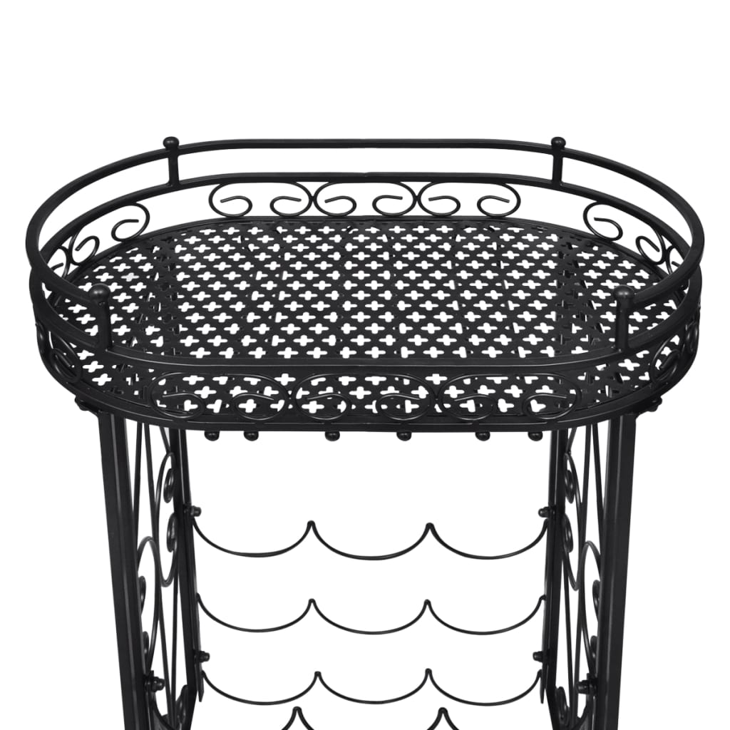 Casier à bouteilles avec porte-verre pour 9 bouteilles Métal - XIOS