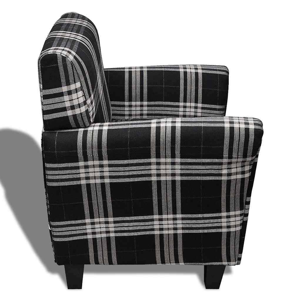 Fauteuil avec coussin Noir Tissu - XIOS