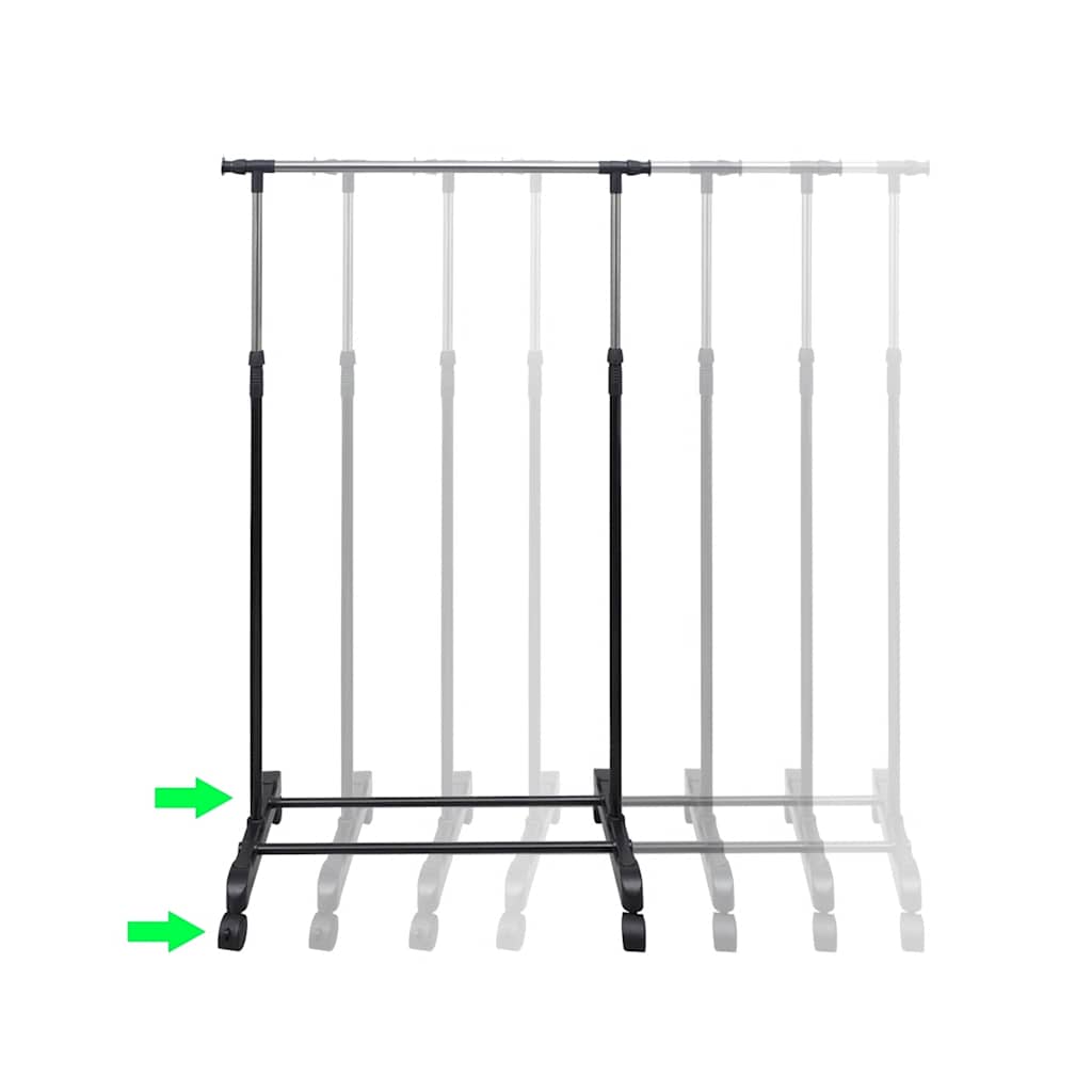 Porte-manteaux réglables 2 pcs 1 rail d'accrochage