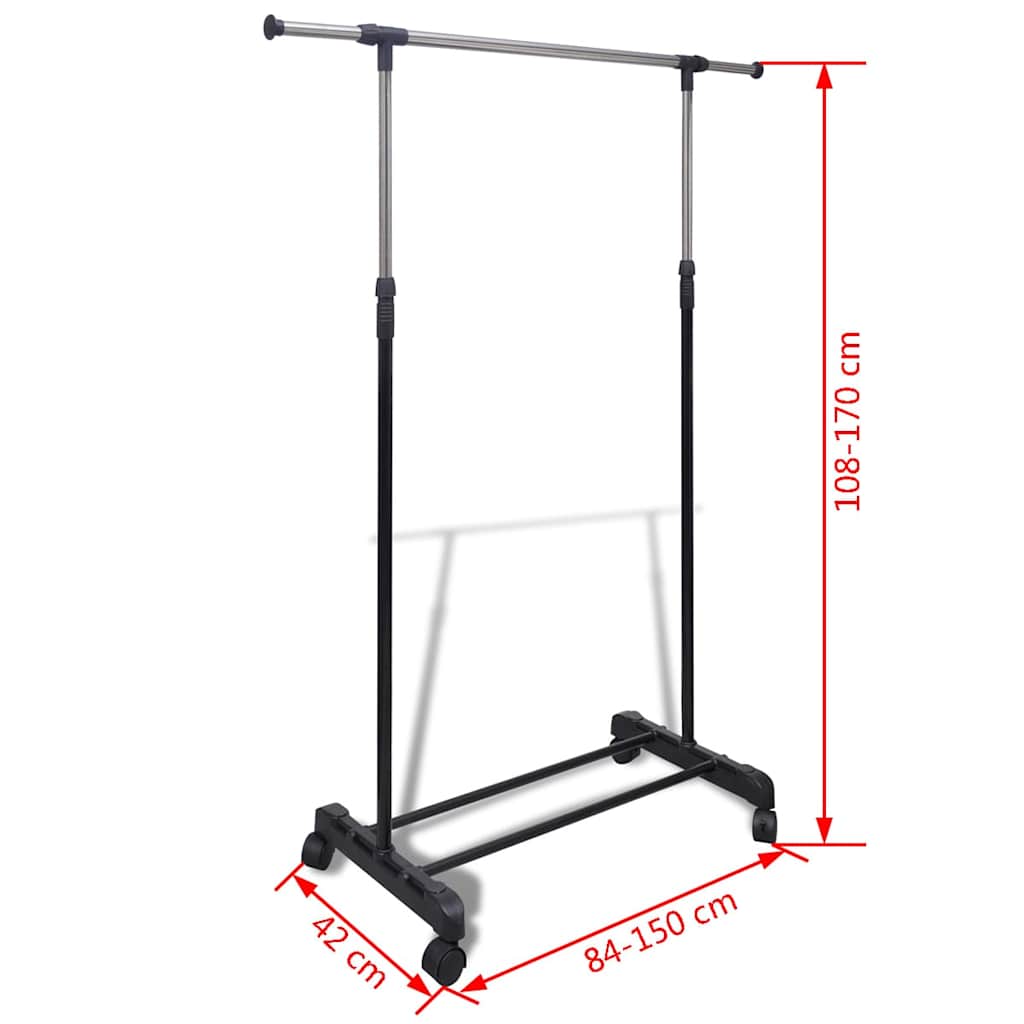 Porte-manteaux réglables 2 pcs 1 rail d'accrochage