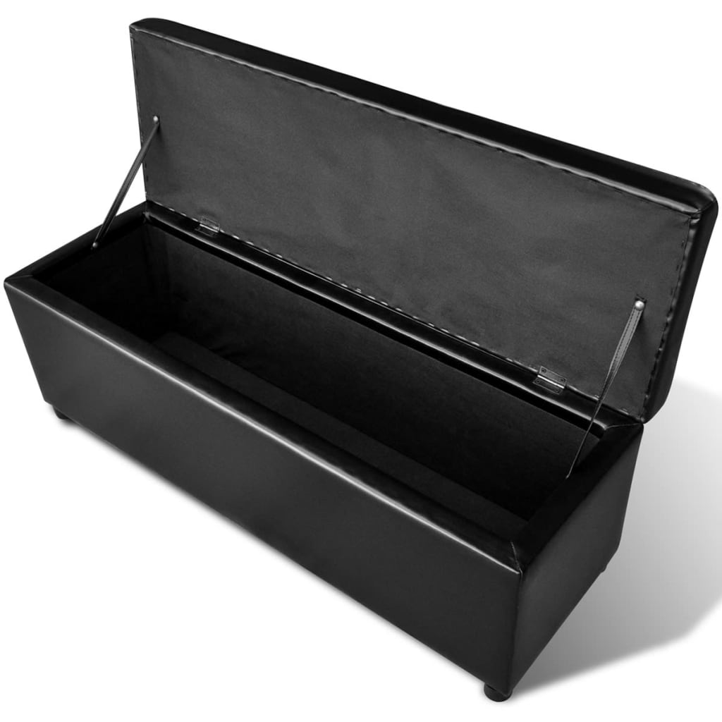 Banc long de rangement Bois Noir - XIOS
