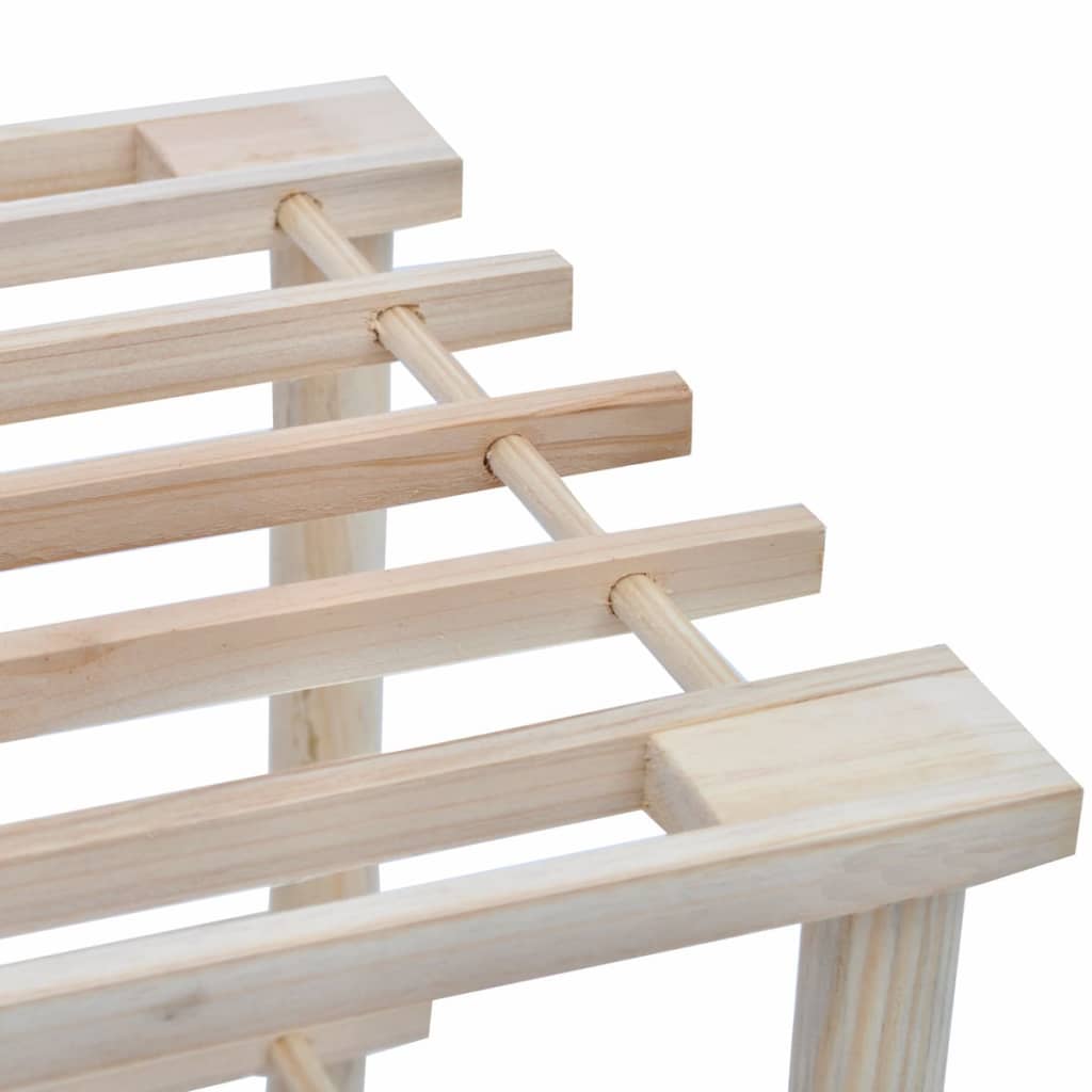 Range-chaussures à 4 étagères 2 pcs Bois de sapin solide - XIOS