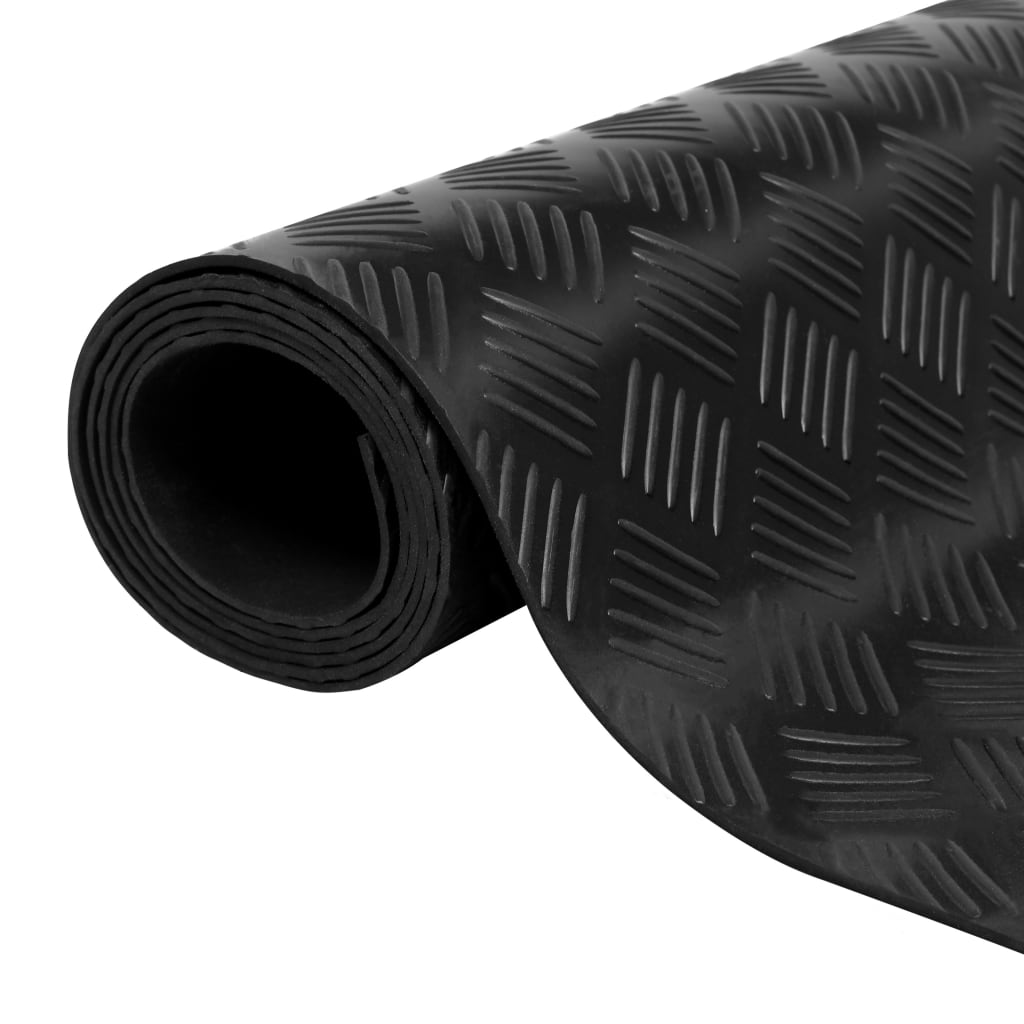 Tapis en caoutchouc antidérapant 2 x 1 m modèle strié Tapis & revêtements de sol vidaXL