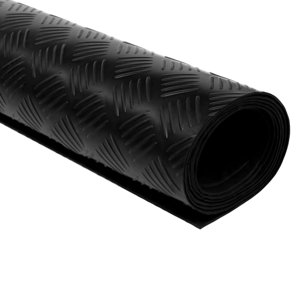 Tapis en caoutchouc antidérapant 2 x 1 m modèle strié Tapis & revêtements de sol vidaXL