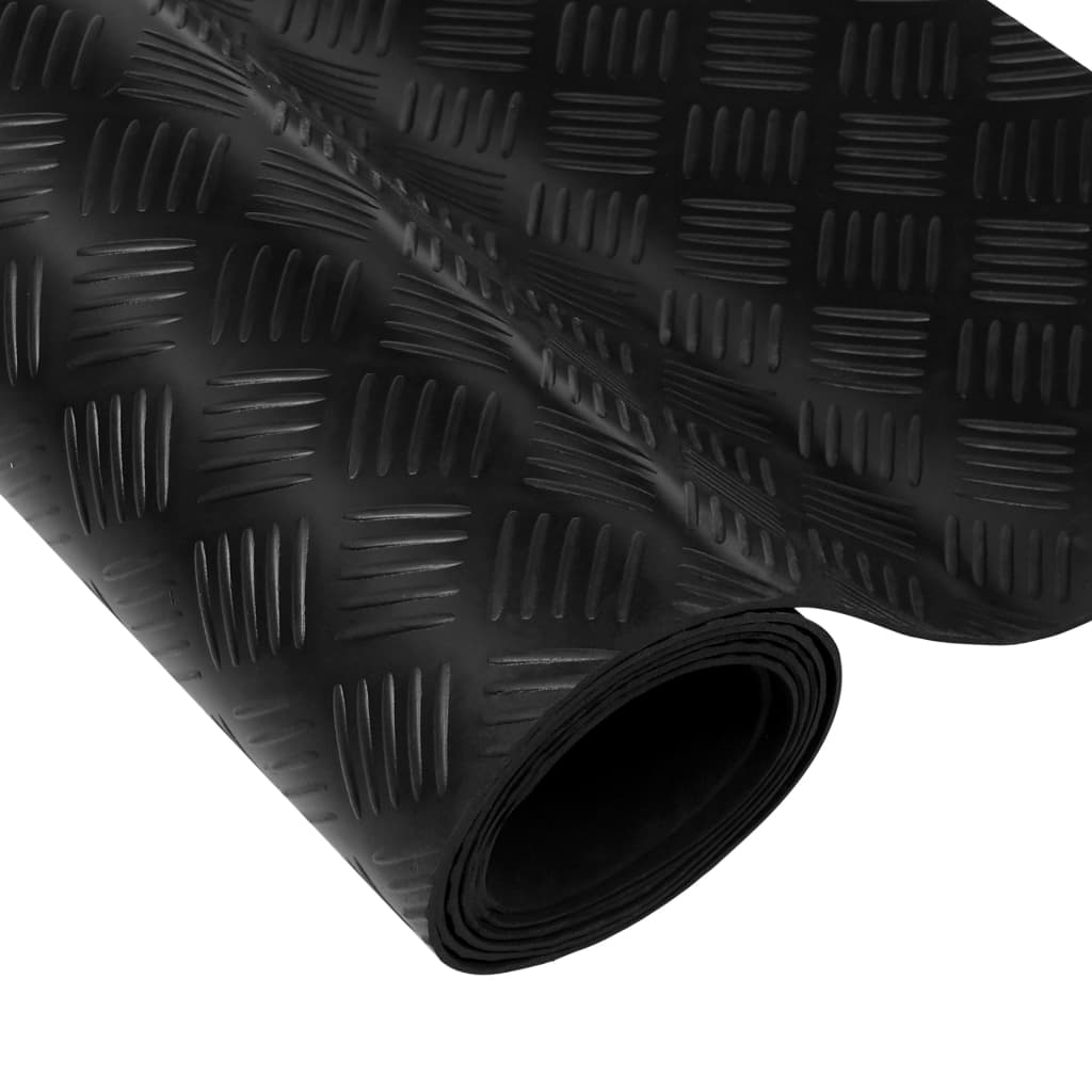 Tapis en caoutchouc antidérapant 2 x 1 m modèle strié Tapis & revêtements de sol vidaXL