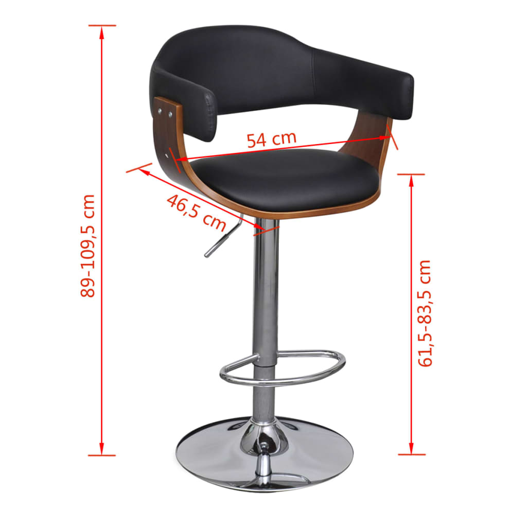 Tabourets de bar lot de 2 similicuir - XIOS