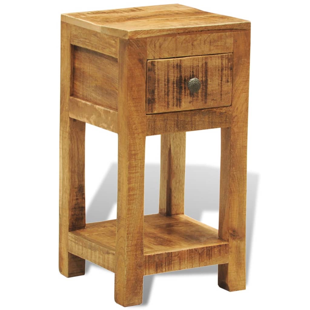 Table de chevet avec 1 tiroir Bois massif de manguier - XIOS
