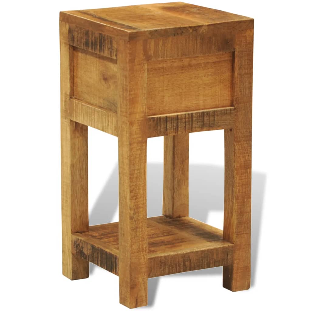 Table de chevet avec 1 tiroir Bois massif de manguier - XIOS