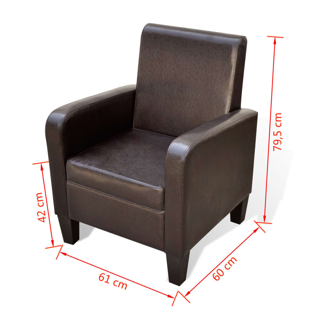 Fauteuil Marron Similicuir - XIOS