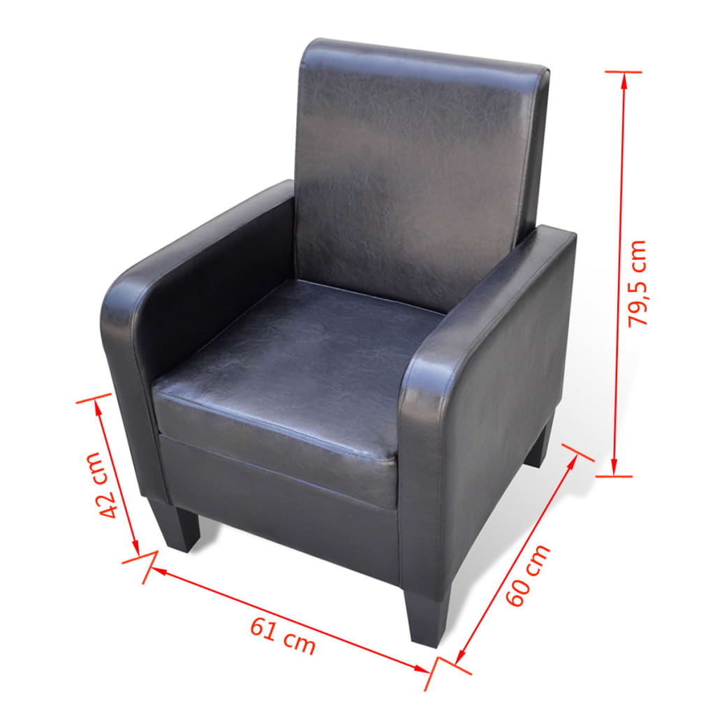 Fauteuil Noir Similicuir - XIOS