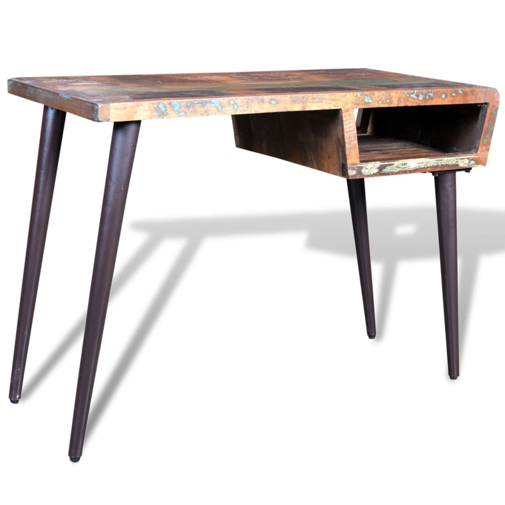 Bureau avec pieds en fer Bois de récupération - XIOS