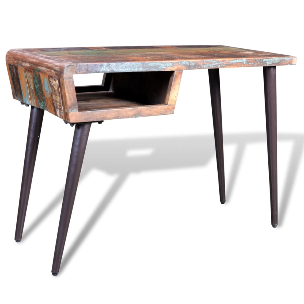 Bureau avec pieds en fer Bois de récupération - XIOS