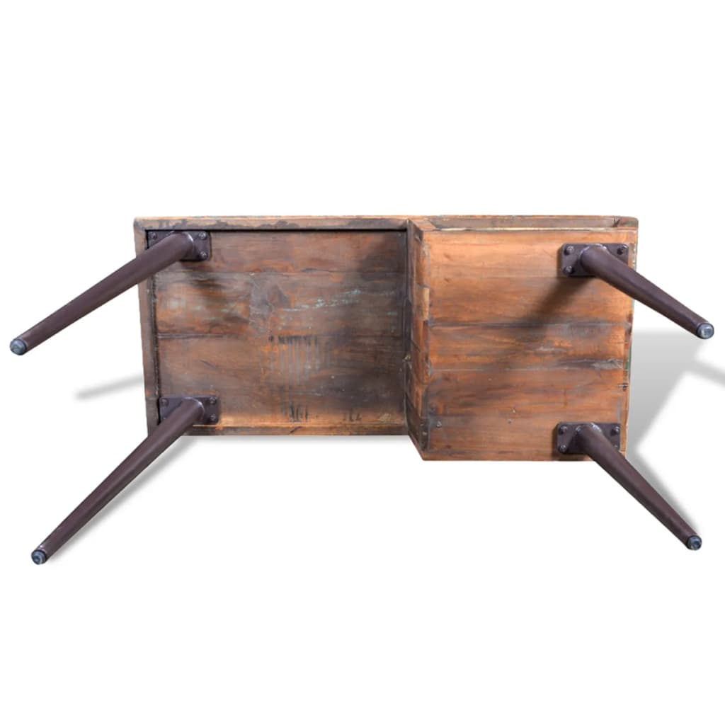 Bureau avec pieds en fer Bois de récupération - XIOS