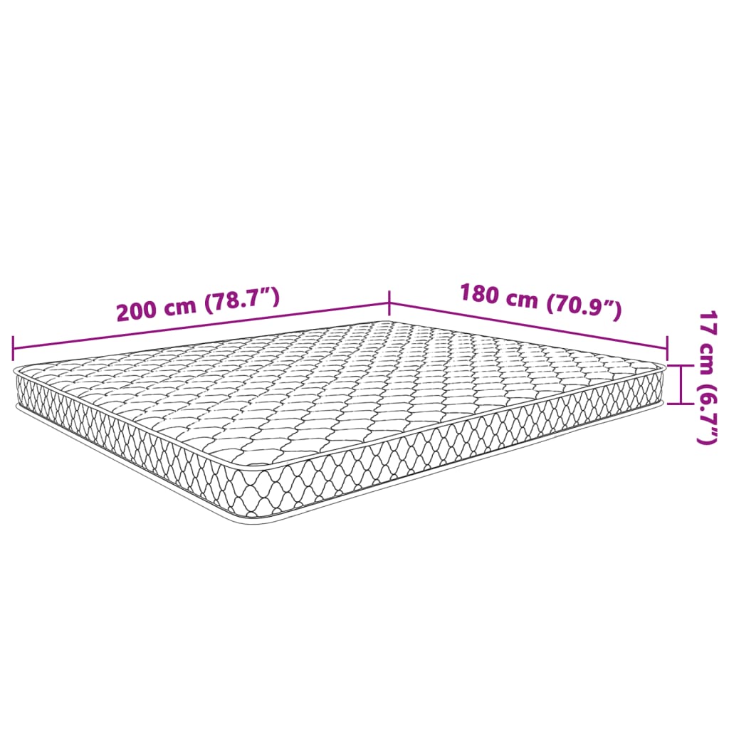 Matelas en mousse à mémoire de forme 200 x 160 x 17 cm doux - XIOS