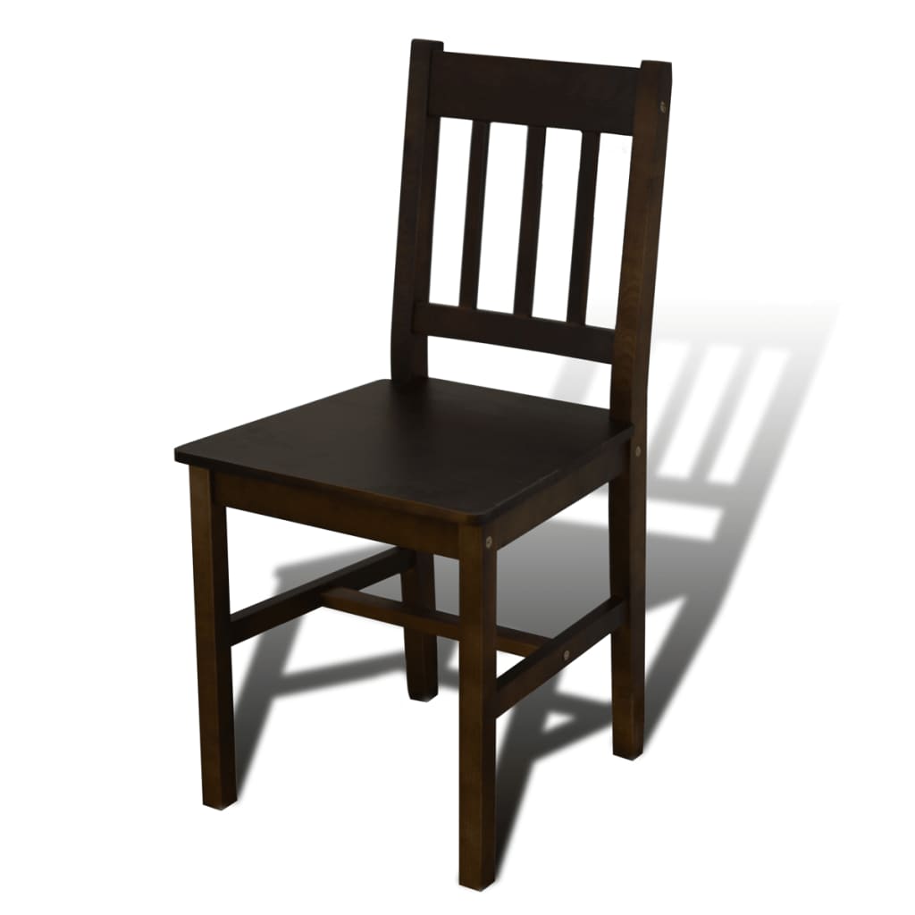 Table de salle à manger avec 4 chaises Marron - XIOS