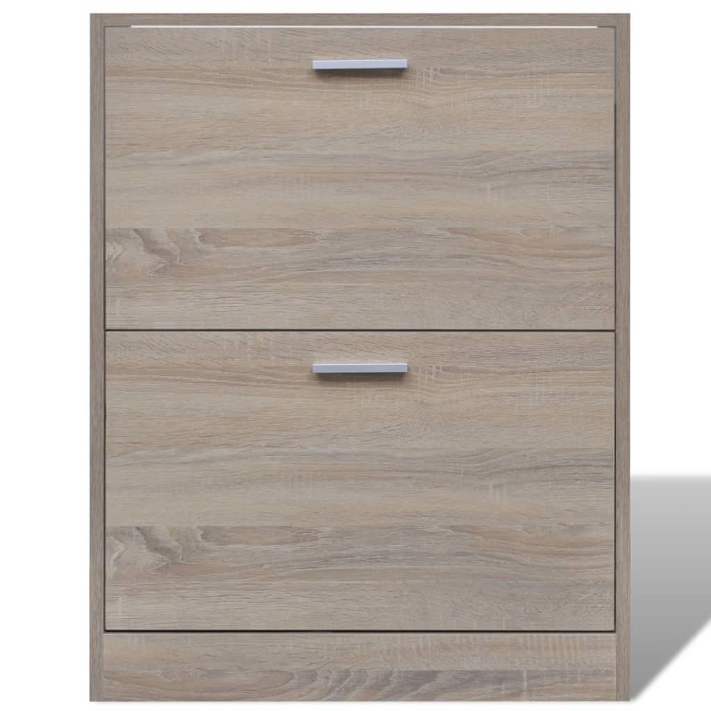 Meuble à chaussures en bois avec 2 compartiments Aspect chêne - XIOS