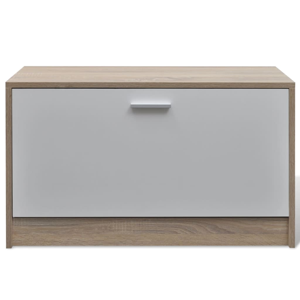 Armoire à chaussures 3-en-1 Bois Chêne et blanc - XIOS