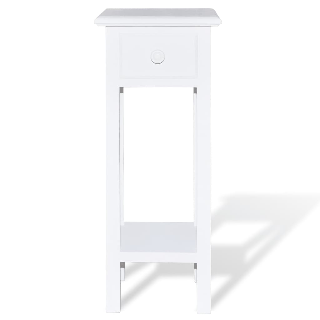 Table d'appoint avec tiroir Blanc - XIOS