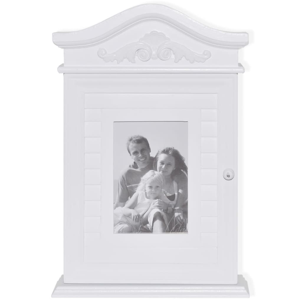 Armoire à clés avec cadre photo Blanc - XIOS