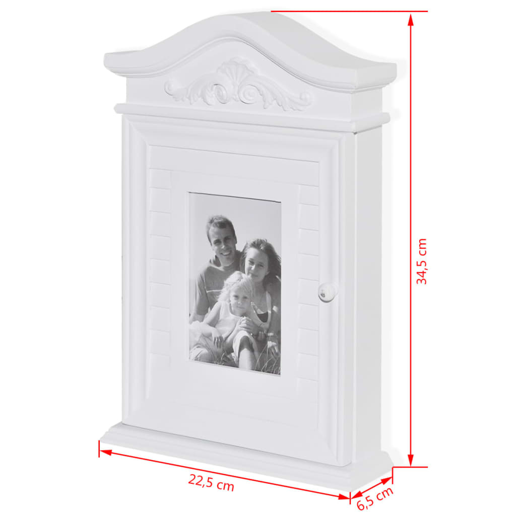 Armoire à clés avec cadre photo Blanc - XIOS
