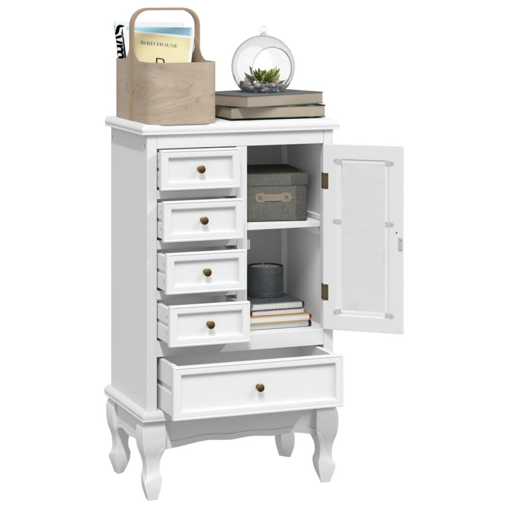 Armoire avec 5 tiroirs et 2 étagères Blanc - XIOS