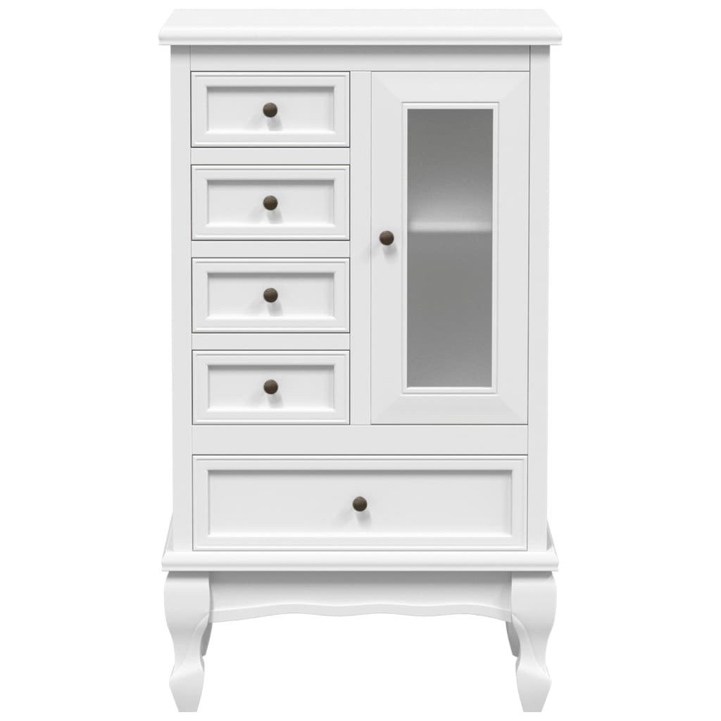 Armoire avec 5 tiroirs et 2 étagères Blanc - XIOS