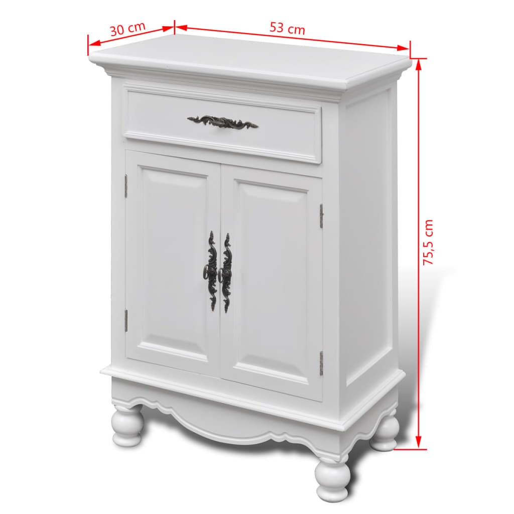 Armoire avec 2 portes et 1 tiroir Bois Blanc - XIOS