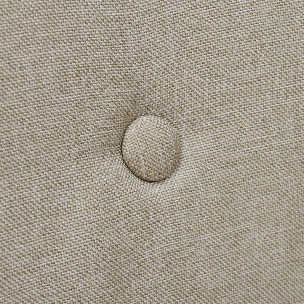 Chaises à manger lot de 6 beige tissu et chêne massif - XIOS