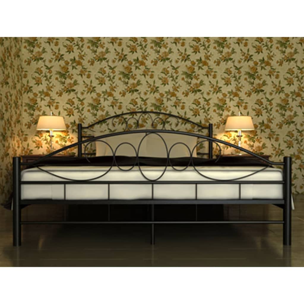 Lit avec matelas Noir Métal 180 x 200 cm - XIOS