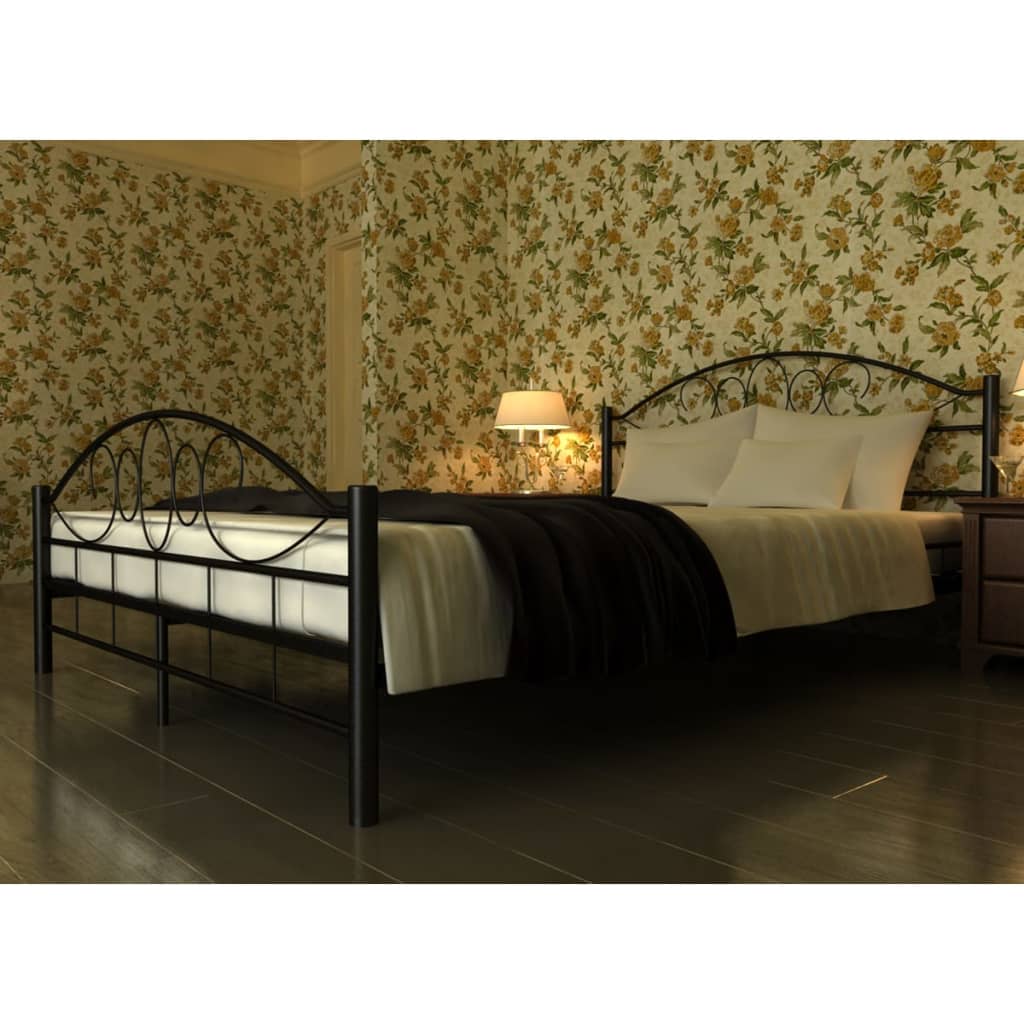 Lit avec matelas Noir Métal 180 x 200 cm - XIOS