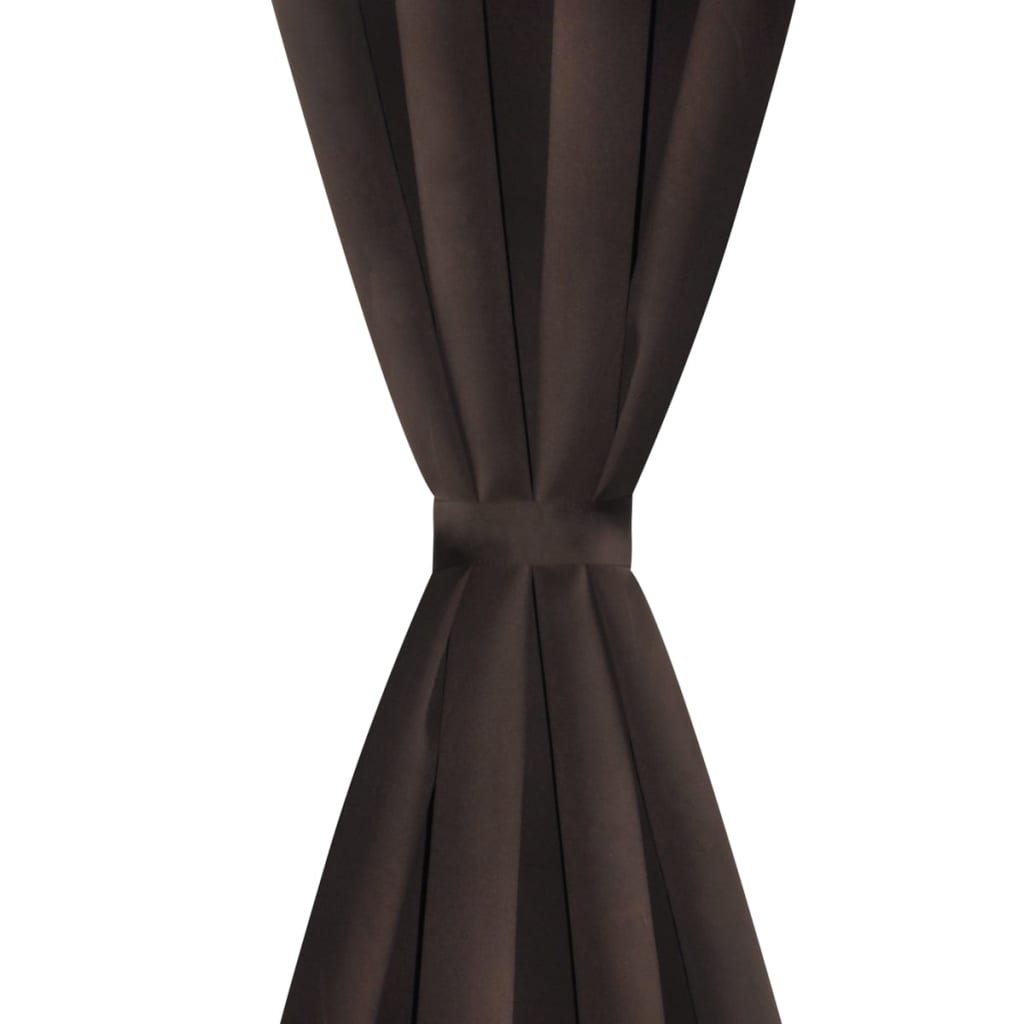 2 pcs Rideau Blackout Occultant Brun avec Œillets en métal 135x245cm Rideaux vidaXL