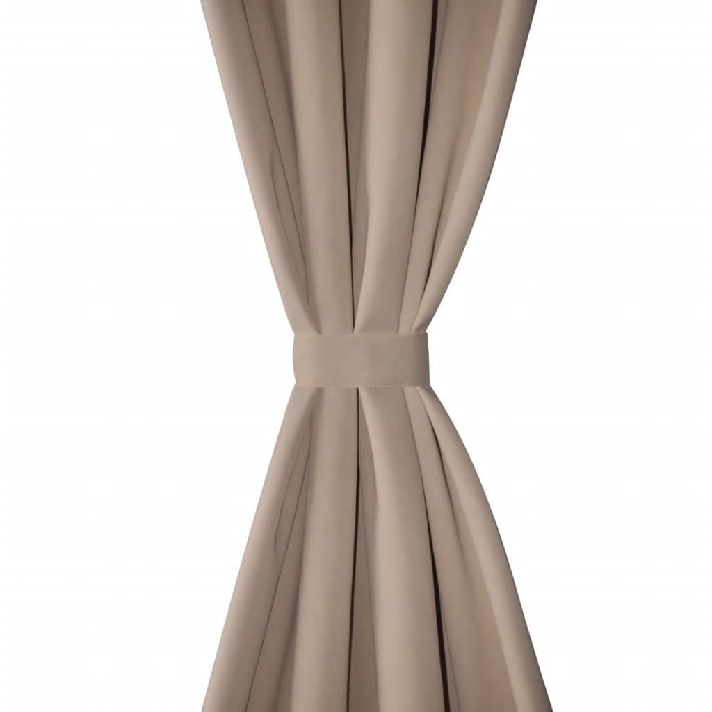 2 pcs Rideau Blackout Occultant Crème avec Œillets en métal 135x245cm Rideaux vidaXL