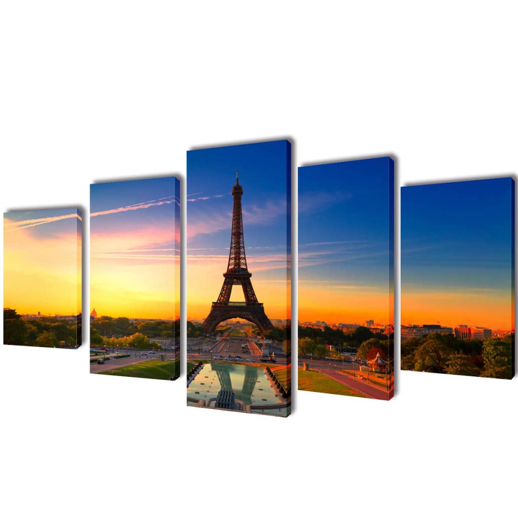 Set de toiles murales imprimées Tour Eiffel 200 x 100 cm - XIOS