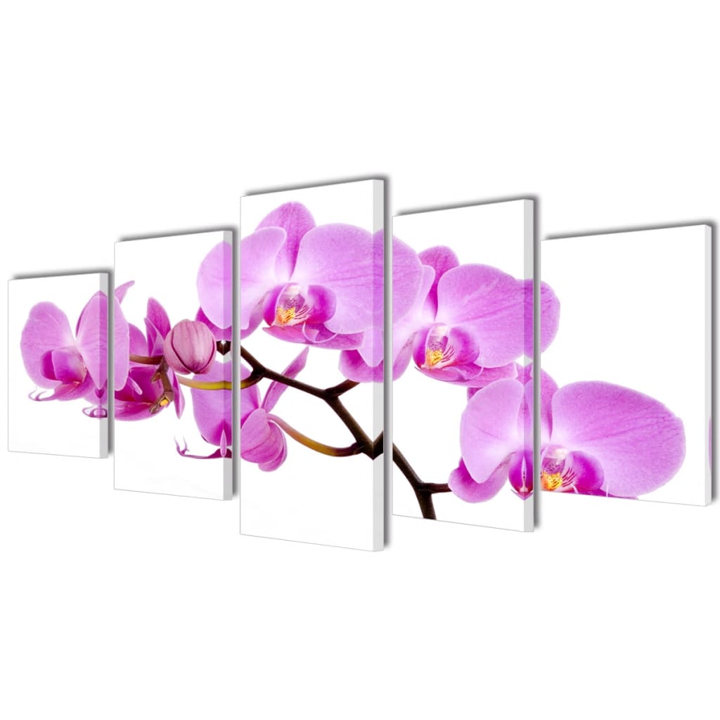 Set de toiles murales imprimées Orchidée 200 x 100 cm - XIOS