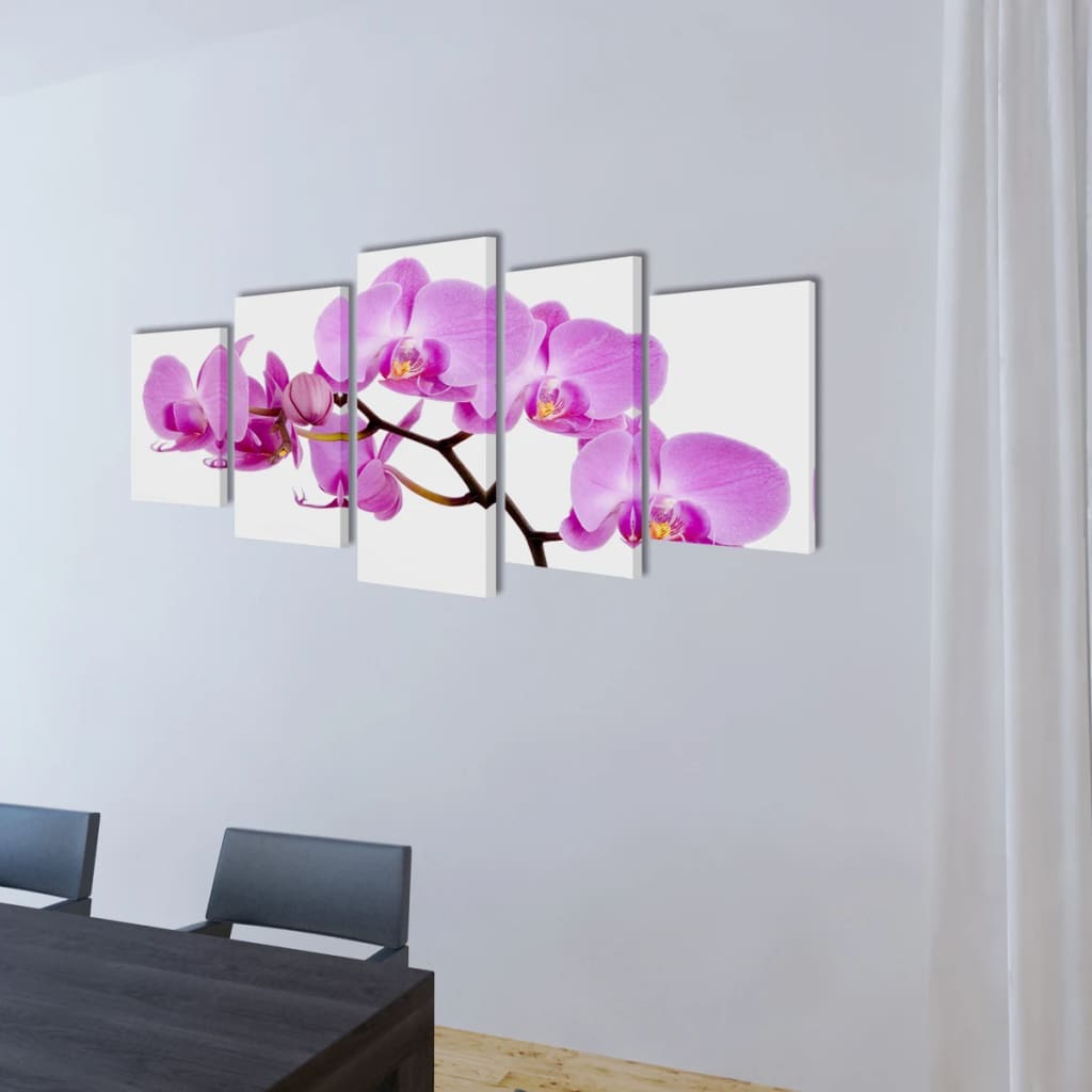 Set de toiles murales imprimées Orchidée 200 x 100 cm - XIOS