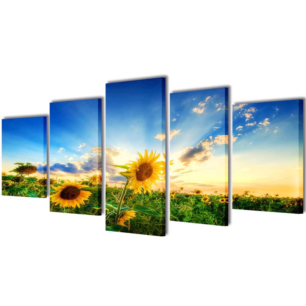 Set de toiles murales imprimées Tournesols 200 x 100 cm - XIOS