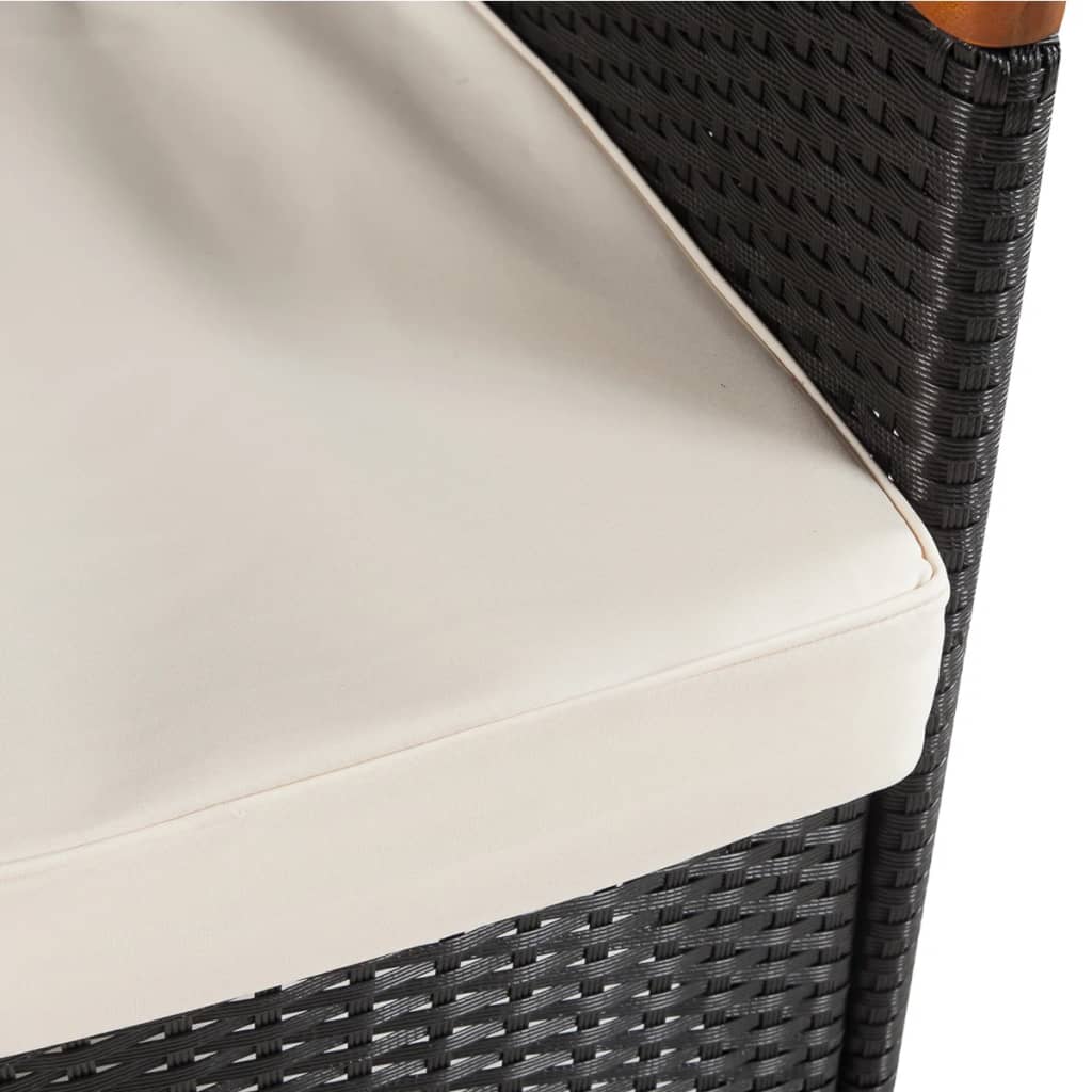 Ensemble à manger d'extérieur 5pcs avec coussins Résine tressée - XIOS