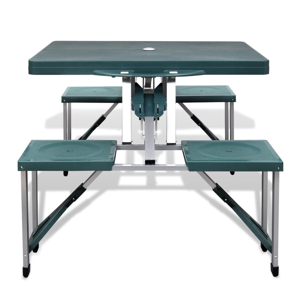 Ensemble de table pliable de camping avec 4 tabourets aluminium Meubles de camping vidaXL