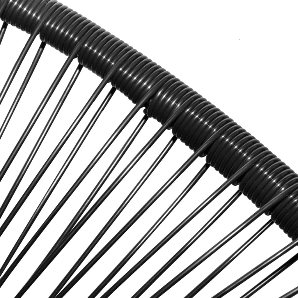Chaise de jardin forme de lune résine tressée noir Chaises de jardin vidaXL