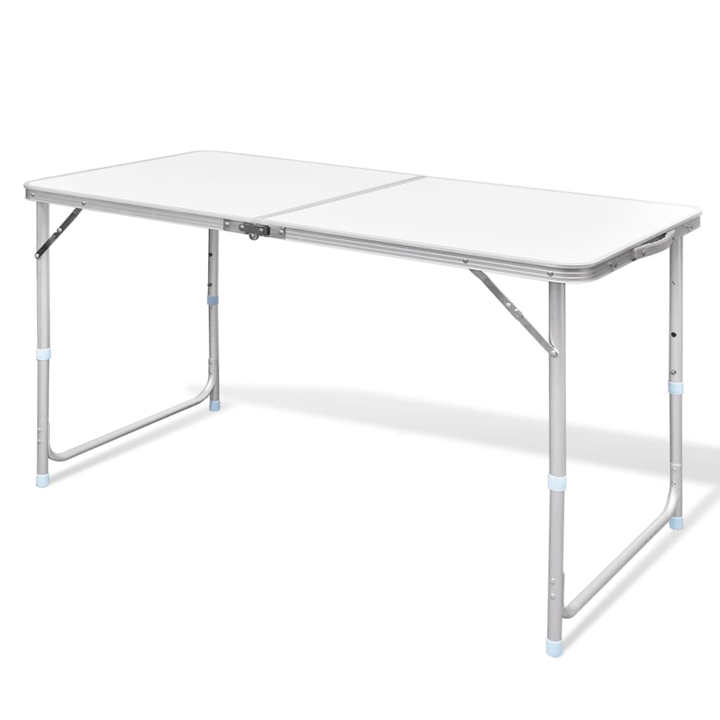 Table pliable de camping Hauteur réglable Aluminium 120x60 cm Meubles de camping vidaXL
