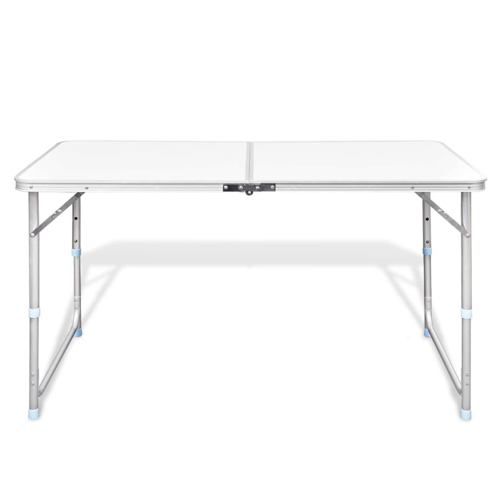 Table pliable de camping Hauteur réglable Aluminium 120x60 cm Meubles de camping vidaXL