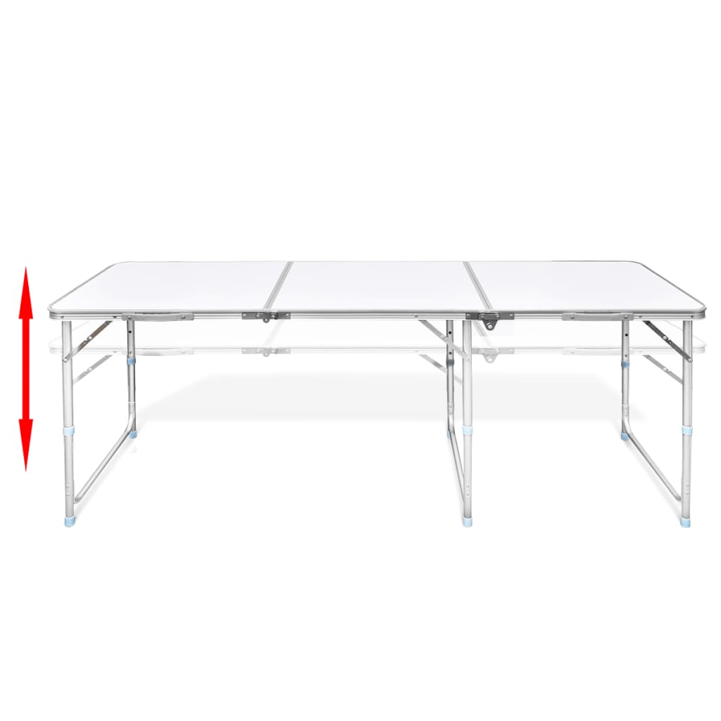 Table pliante de camping en aluminium avec hauteur ajustable Meubles de camping vidaXL