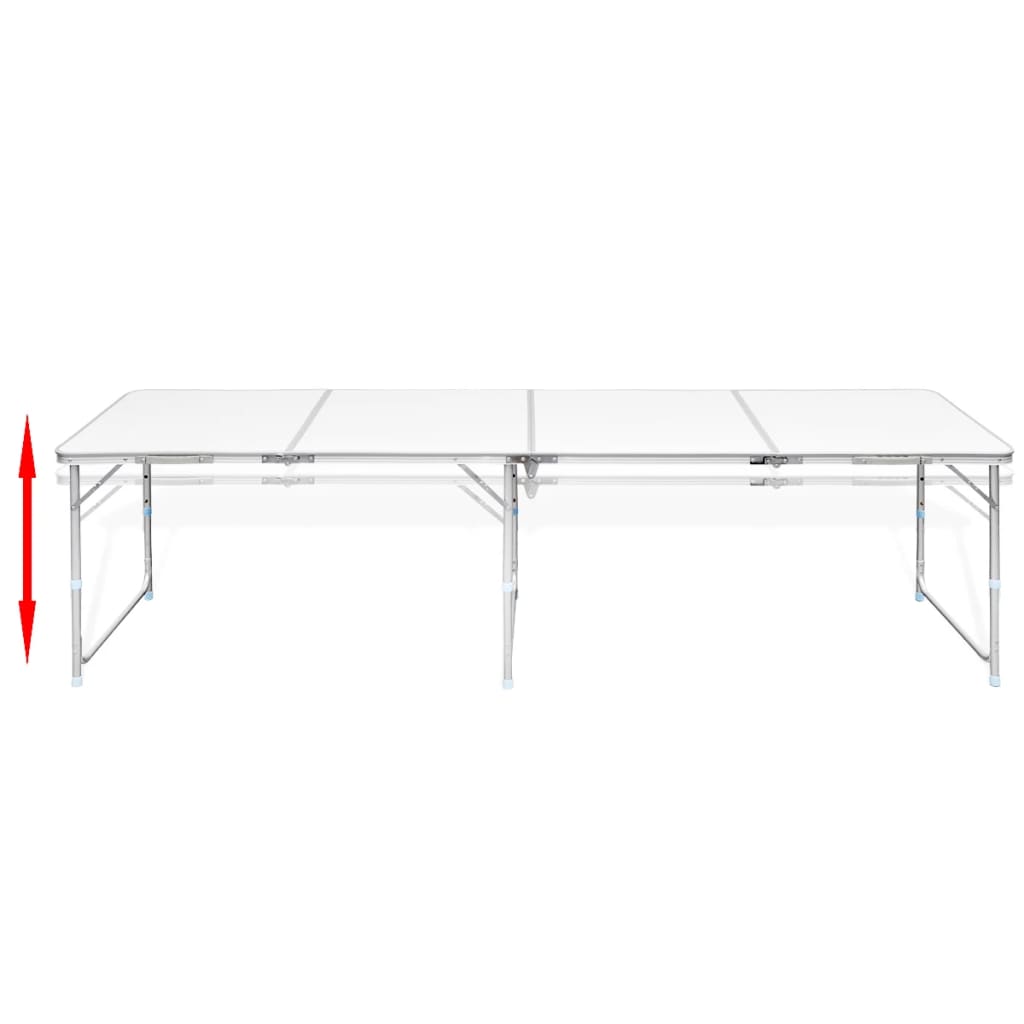 Table pliante de camping en aluminium avec hauteur ajustable Meubles de camping vidaXL