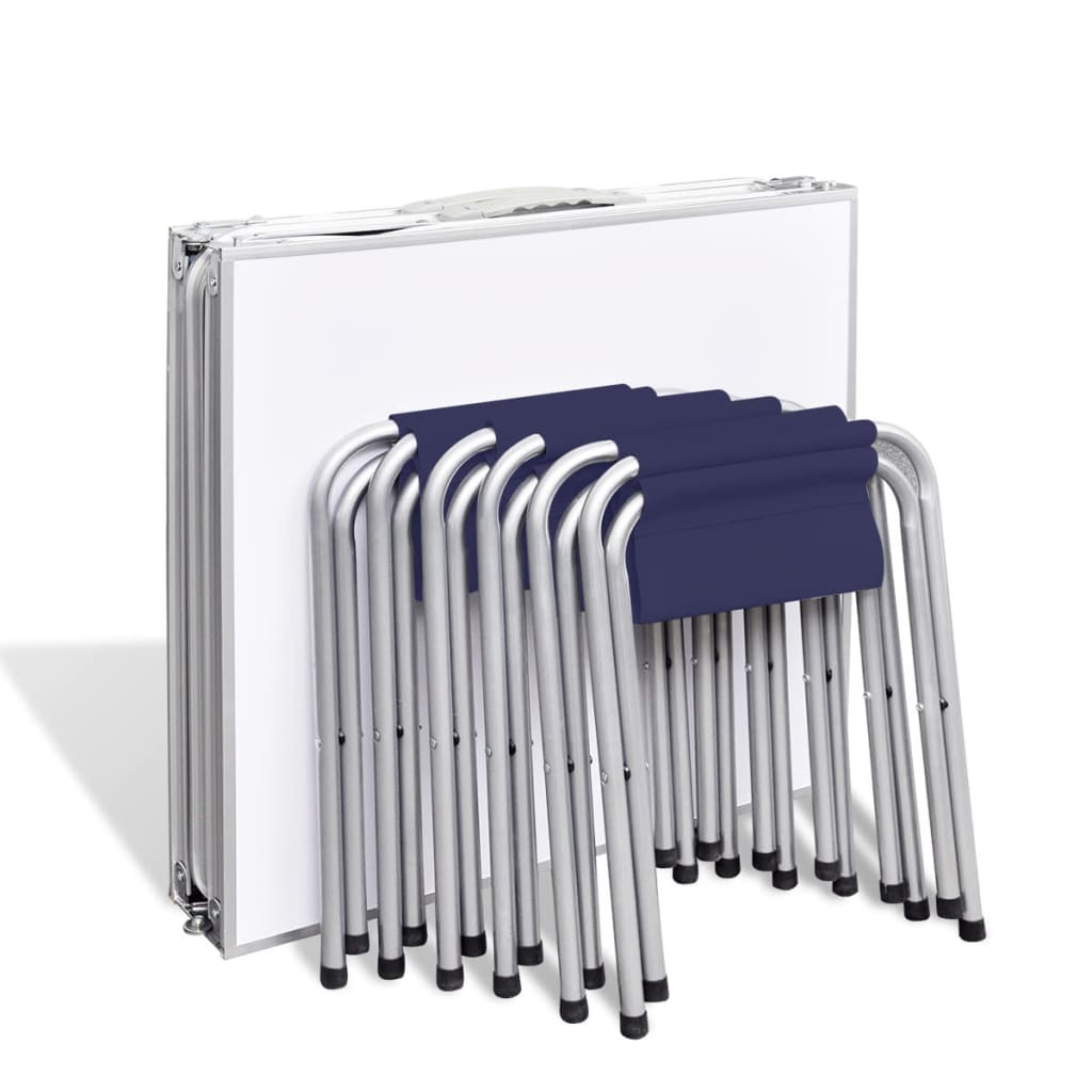 Jeu de table pliable de camping et 6 tabourets 180x60 cm Meubles de camping vidaXL