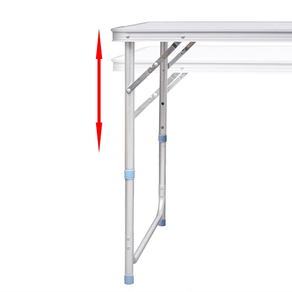 Jeu de table pliable de camping et 6 tabourets 180x60 cm Meubles de camping vidaXL