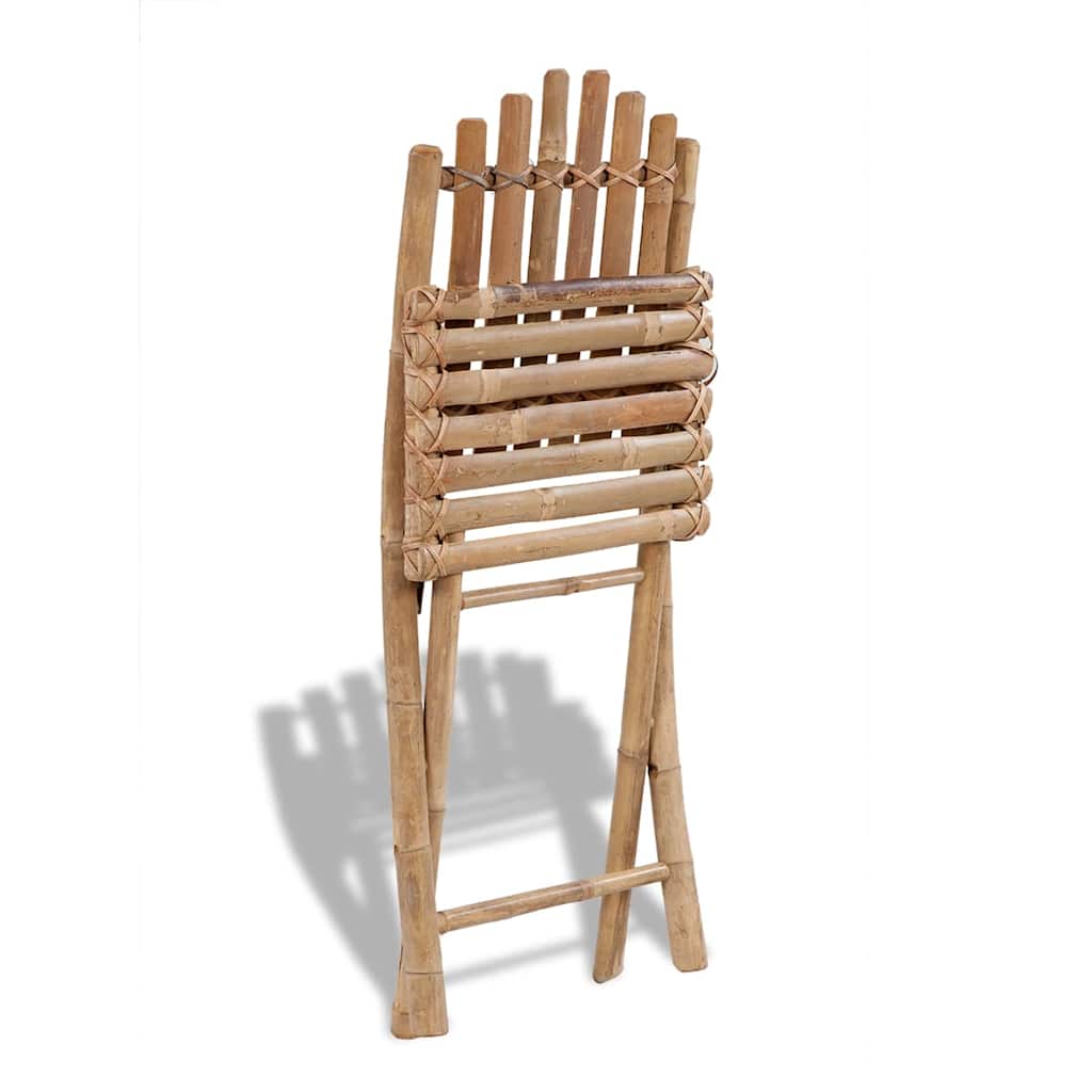 Ensemble à manger d'extérieur pliable 5 pcs Bambou - XIOS