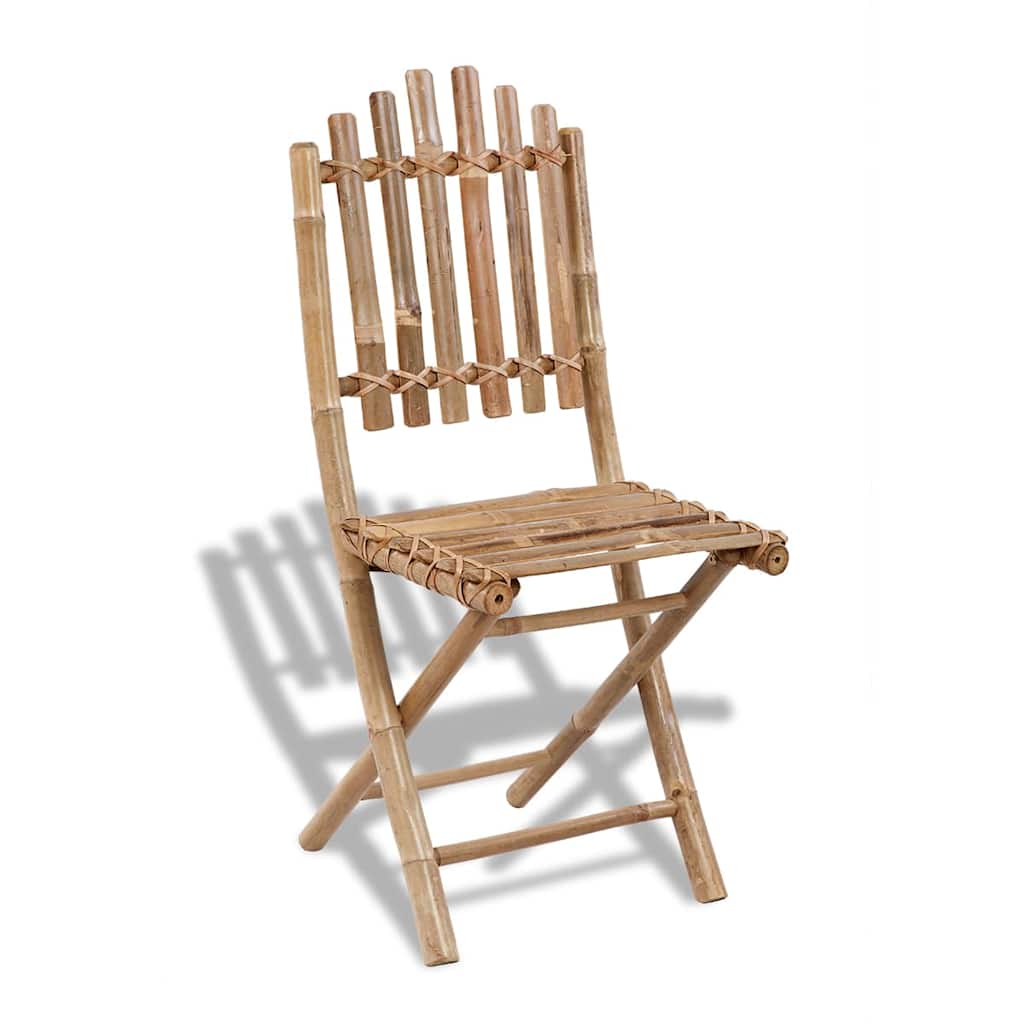 Ensemble à manger d'extérieur pliable 5 pcs Bambou - XIOS