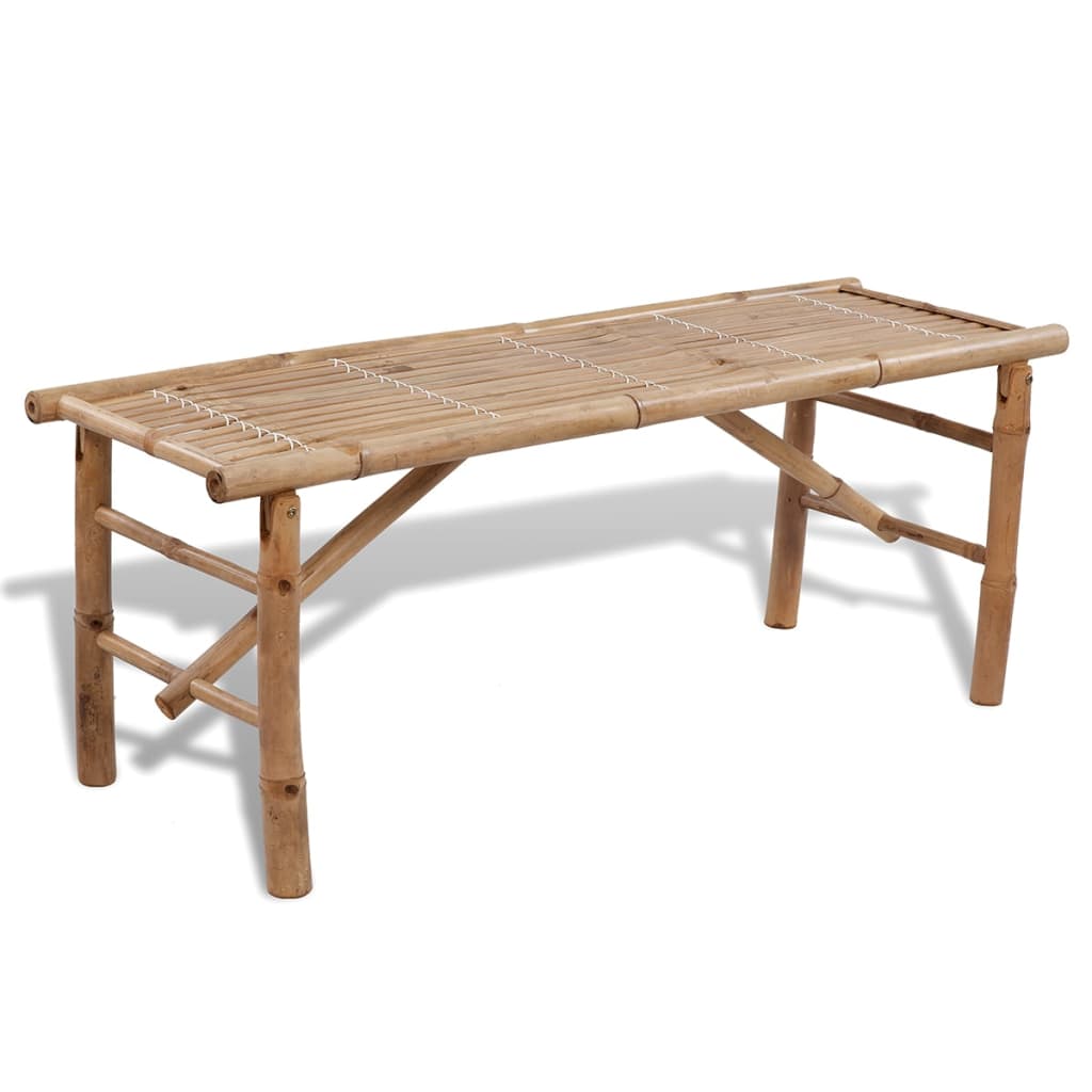Table de brasserie avec 2 bancs 100 cm Bambou - XIOS