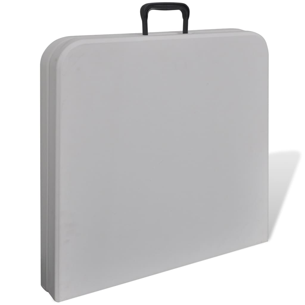 Table de jardin pliable 122 cm blanche en HDPE Meubles de camping vidaXL