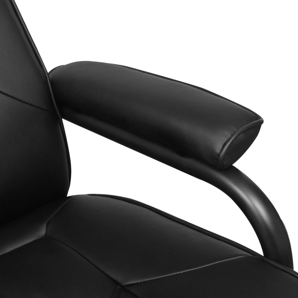 Fauteuil TV avec repose-pied Noir Similicuir - XIOS